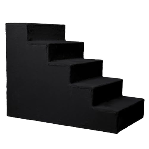 Hundetreppe für kleine Hunde, Höhe 56 cm - Leiter 5 Stufen, gepolstert mit flauschigem Stoff, der Fell imitiert, tragbar - Plattform für Sofa, Bett für Hund, Katze, kleine, ältere Tiere Hundetreppe für kleine Hunde, Höhe 56 cm - Leiter 5 Stufen, gepolstert mit flauschigem Stoff, der Fell imitiert, tragbar - Plattform für Sofa, Bett für Hund, Katze, kleine, ältere Tiere von MG Design