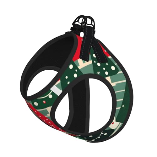 Hundeleine mit Weihnachtsbäumen-Aufdruck, reflektierend, verstellbar, weiches Netzgewebe, atmungsaktiv für tägliche Spaziergänge von MGGAklp