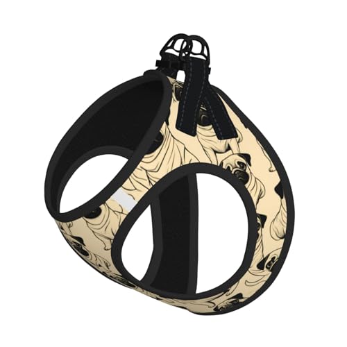 Hundeleine mit niedlichem Mops-Aufdruck, reflektierend, verstellbar, weiches Netzgewebe, atmungsaktiv für den täglichen Spaziergang Hundeleine mit niedlichem Mops-Aufdruck, reflektierend, verstellbar, weiches Netzgewebe, atmungsaktiv für den täglichen Spaziergang von MGGAklp