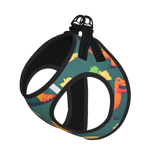 Hundeleine mit vielen kleinen Dinosaurier-Druck, reflektierend, verstellbar, weiches Netzgewebe, atmungsaktiv für den täglichen Spaziergang von MGGAklp