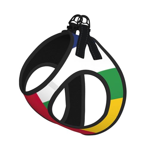 Hundeleine mit zentralafrikanischer Flagge, reflektierend, verstellbar, weiches Netzgewebe, atmungsaktiv für den täglichen Spaziergang von MGGAklp