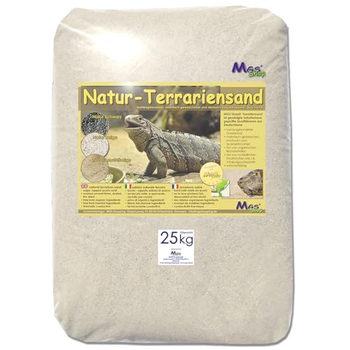 MGS SHOP 25 kg Terrariensand Natur BEIGE weich 0,8-1,6 mm von MGS SHOP