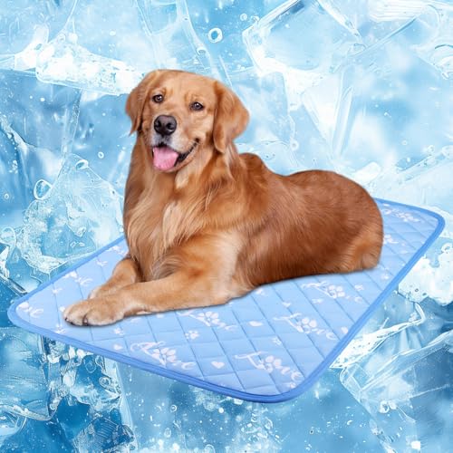 MH MYLUNE HOME Kühlmatte für Hunde,wendbare Haustierunterlage kühl und warm,Schlafmatten für Hunde und Katzen in Käfigen,maschinenwaschbar,langlebig,weich,selbstkühlend,XL 150x120 cm,Blau MH MYLUNE HOME Kühlmatte für Hunde,wendbare Haustierunterlage kühl und warm,Schlafmatten für Hunde und Katzen in Käfigen,maschinenwaschbar,langlebig,weich,selbstkühlend,XL 150x120 cm,Blau von MH MYLUNE HOME