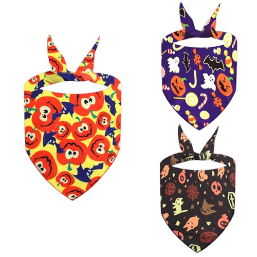 3Pack Festives Hund Headscarf Haustier Dreiecke Form Schal von MHADBKH