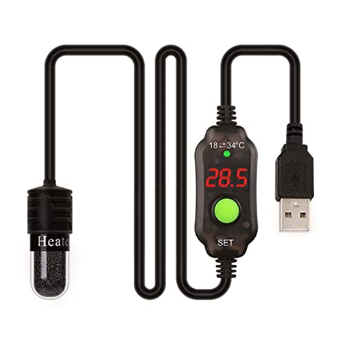 MHADBKH Kleine Heizung, einstellbare Temperatur, Digitalanzeige, USB-Ladegerät für Schildkröten-Tanks MHADBKH Kleine Heizung, einstellbare Temperatur, Digitalanzeige, USB-Ladegerät für Schildkröten-Tanks von MHADBKH