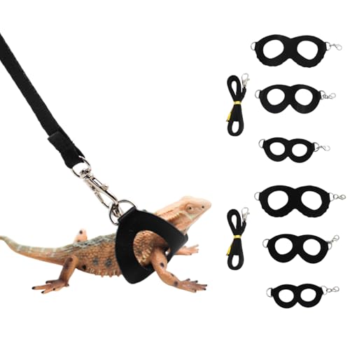 6er-Pack Bartagamen-Leinen- und Geschirr-Set, Bartagamen-Zubehör, Bartagamen-Geschirr, Leine und Geschirr-Set für Bartagamen, Gecko, andere Kleintiere 6er-Pack Bartagamen-Leinen- und Geschirr-Set, Bartagamen-Zubehör, Bartagamen-Geschirr, Leine und Geschirr-Set für Bartagamen, Gecko, andere Kleintiere von MHLLGN