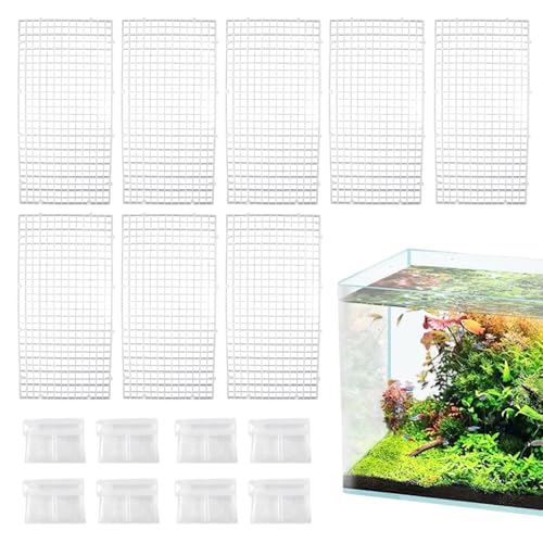 MHLLGN 8 Stück transparenter Acryl-Tankdeckel mit Clips, Aquarium-Deckelhaube, Aquarium-Abdeckung, Züchter-Tankdeckel, Acryl-Gitter-Panel, Aquariumabdeckungsdeckel MHLLGN 8 Stück transparenter Acryl-Tankdeckel mit Clips, Aquarium-Deckelhaube, Aquarium-Abdeckung, Züchter-Tankdeckel, Acryl-Gitter-Panel, Aquariumabdeckungsdeckel von MHLLGN
