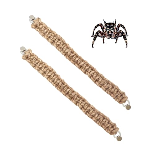 Springspinnengehege Zubehör, 2 Pack Kletterseilbrücke mit Magneten, Geflochtene Seilbrücke für Spinnen, Tarantel Gehege Zubehör Springspinnengehege Zubehör, 2 Pack Kletterseilbrücke mit Magneten, Geflochtene Seilbrücke für Spinnen, Tarantel Gehege Zubehör von MHLLGN