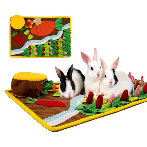 MHTTEC River Rabbit Hay Feeder, Schnüffelmatte für Hunde, klein, waschbar, Kaninchen, Heu-Futterstation, Leckerli-Spender, Futterspender, Futterspielzeug für Kaninchen, Meerschweinchen, Chinchillas MHTTEC River Rabbit Hay Feeder, Schnüffelmatte für Hunde, klein, waschbar, Kaninchen, Heu-Futterstation, Leckerli-Spender, Futterspender, Futterspielzeug für Kaninchen, Meerschweinchen, Chinchillas von MHTTEC