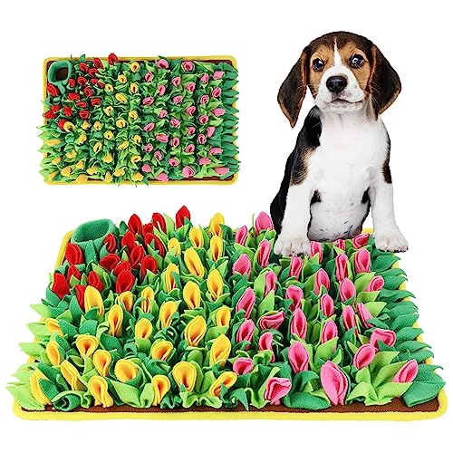 MHTTEC Schnüffelmatte für Hunde, Tulpenschnüffelmatten für Hunde, 60 x 40 cm, Nasenarbeit, Futtermatte, Polarfleece, interaktiver Hund, langsamer Fütterer für Geruchstraining und langsames Fressen, 1 MHTTEC Schnüffelmatte für Hunde, Tulpenschnüffelmatten für Hunde, 60 x 40 cm, Nasenarbeit, Futtermatte, Polarfleece, interaktiver Hund, langsamer Fütterer für Geruchstraining und langsames Fressen, 1 von MHTTEC
