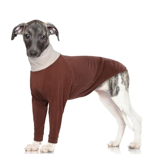 MHaustlie Windhund Pullover Rollkragen Whippet Pullover Warmer Hundemantel Für Kleine Welpen Hunde Winter Pullovers Greyhound Haustier Winterkleidung, Hund Sweatshirt, Greyhound Jumpsuit (Braun, XS) MHaustlie Windhund Pullover Rollkragen Whippet Pullover Warmer Hundemantel Für Kleine Welpen Hunde Winter Pullovers Greyhound Haustier Winterkleidung, Hund Sweatshirt, Greyhound Jumpsuit (Braun, XS) von MHaustlie