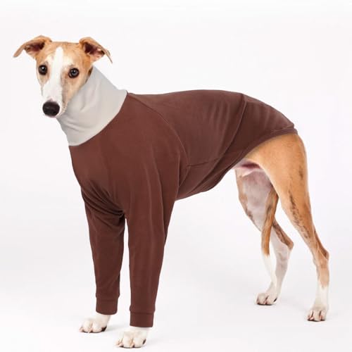 Mhaustlie M Windhund Pullover Für Mittelgroße Hunde, Warme Hundekleidung Für Whippets, Fleece Hund Pullover, Hunde Fleecemantel, Großer Hundepullover, Stretch-Sweatshirt, Fleece-Weste (Braun, L) Mhaustlie M Windhund Pullover Für Mittelgroße Hunde, Warme Hundekleidung Für Whippets, Fleece Hund Pullover, Hunde Fleecemantel, Großer Hundepullover, Stretch-Sweatshirt, Fleece-Weste (Braun, L) von MHaustlie