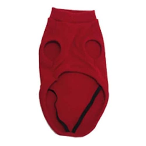 MI&DOG Einfarbiger Pullover, Rot von MI&DOG