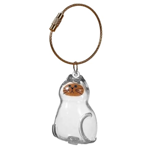 MIADOSHINSE Acryl-Aufbewahrungsbox für Tierhaare mit Seil, Sammlerstück-Aufbewahrung und dekorativer Heimdekoration, vielseitig einsetzbar als Schlüsselanhänger von MIADOSHINSE