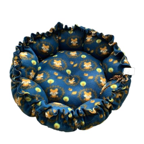 Plüsch-Schlafbett, rund, mit Kordelzug, verstellbar, für den Winter, weiche Matte für drinnen und draußen, für Kätzchen und Welpen von MIADOSHINSE