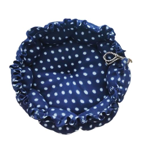 Plüsch-Schlafbett, rund, mit Kordelzug, verstellbar, für den Winter, weiche Matte für drinnen und draußen, für Kätzchen und Welpen von MIADOSHINSE