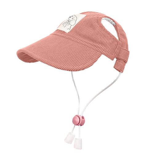Baseballkappe für Hunde, Katzenhut, Katzenhut, mit Ohrlöchern, verstellbarer Sonnenhut für Welpen, Outdoor, Rosa, Größe XS Baseballkappe für Hunde, Katzenhut, Katzenhut, mit Ohrlöchern, verstellbarer Sonnenhut für Welpen, Outdoor, Rosa, Größe XS von MIANHUATANG