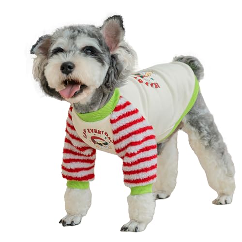 Hunde-Kapuzenpullover, geeignet für kleine Hunde und Katzen, Hundemantel für kaltes Wetter, Weihnachts-Hundekleidung (Apricot, XXL) von MIANHUATANG