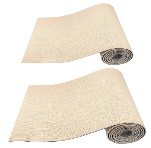 MIAOGE®[200cmx40cm] Selbstklebend Kratzteppich Katze Wand,Kratzmatte Katze,Kratzbretter Katze Wand,Kratzbrett Katzen(Beige, 2 Stück) von MIAOGE