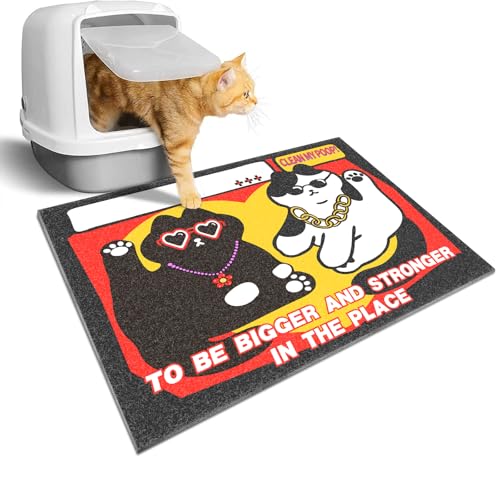 MIAOWSSS Große Katzentoilette, 119,9 x 71,1 cm, leicht zu reinigen, XL-Größe, rutschfeste Fangmatte für Katzentoilette und Katzenstreu, niedlicher Teppich zum Auffangen von Streu, Innen-Katzenzubehör, MIAOWSSS Große Katzentoilette, 119,9 x 71,1 cm, leicht zu reinigen, XL-Größe, rutschfeste Fangmatte für Katzentoilette und Katzenstreu, niedlicher Teppich zum Auffangen von Streu, Innen-Katzenzubehör, von MIAOWSSS
