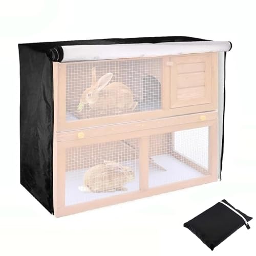 Abdeckung für Kaninchenstall, wasserdichte Kaninchenkäfig-Staubschutz, 210D-Oxford Doppelschicht Abdeckung für Katzen, Hamster, Kaninchen, Haustiere, 122x50x105cm (Schwarz) Abdeckung für Kaninchenstall, wasserdichte Kaninchenkäfig-Staubschutz, 210D-Oxford Doppelschicht Abdeckung für Katzen, Hamster, Kaninchen, Haustiere, 122x50x105cm (Schwarz) von MIATTCLD