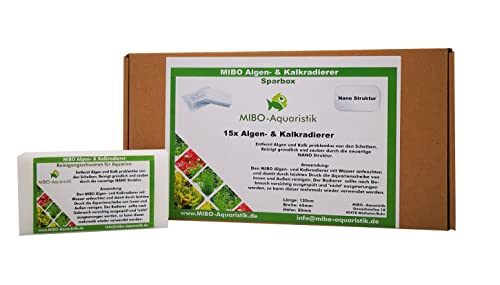 MIBO-Aquaristik Aquarium Algen und Kalkradierer 15 Stück Scheibenreiniger Spar Set von MIBO-Aquaristik