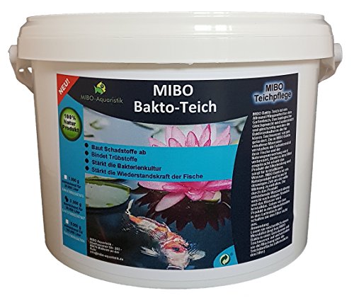 MIBO Bakto Teich 3kg Teichpflege Wasseraufbereiter Schlammabbau Filteraktivator 3 kg ausreichend für 90.000 Liter von MIBO-Aquaristik