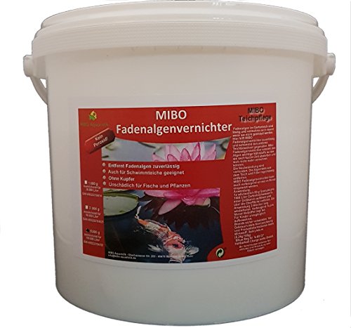 MIBO Fadenalgenvernichter 5000 g für 150.000 Liter Teichwasser Fadenalgen Stopp von MIBO-Aquaristik