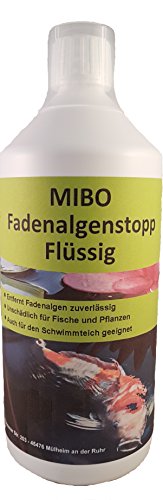 MIBO Fadenalgenvernichter Flüssig 1000ml für 30.000 Liter Teichwasser Fadenalgen Stopp von MIBO-Aquaristik