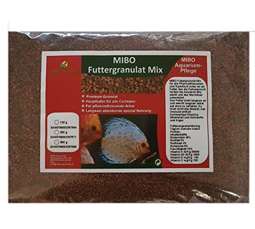 MIBO Hauptfutter Granulat Mix 1000ml/500g Cichliden Bits für alle Zierfische im Aquarium von MIBO-Aquaristik