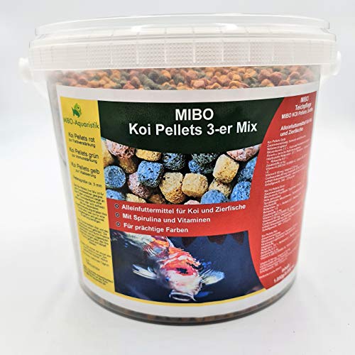 MIBO Koi Pellets 3-er Mix 5 Liter Eimer 1850g von MIBO-Aquaristik