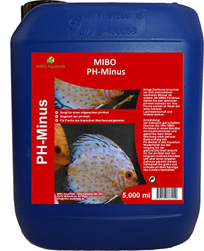 MIBO PH Minus 5000ml Aquarium Wasseraufbereiter PH-Wert Regulator für weiches Wasser von MIBO-Aquaristik