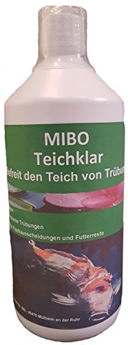 MIBO Teichklar Teichklärer 1.000 ml für 20.000 Liter gegen trübes und grünes Gartenteichwasser von MIBO-Aquaristik