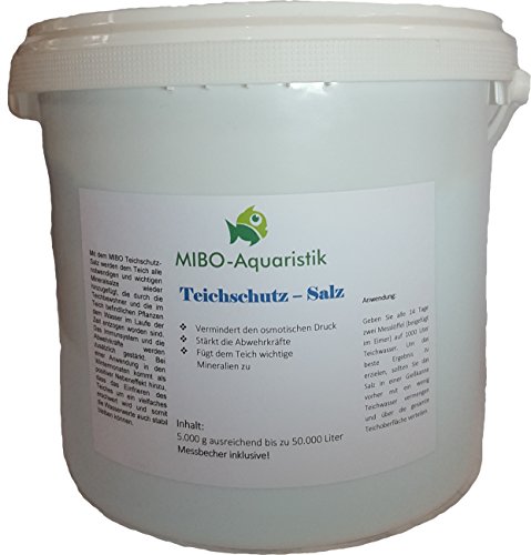MIBO Teichsalz - Teichschutz -Teichpflege Salz 5 KG Eimer Jetzt NEU! von MIBO-Aquaristik