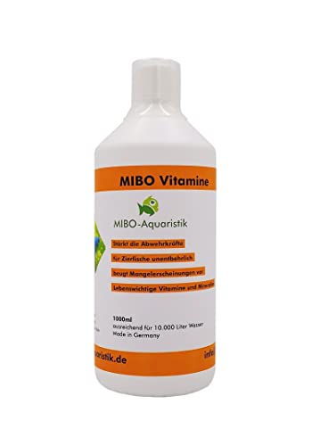 MIBO Vitamine 1.000 ml Flasche ausreichend für 10.000 Li Aquarium Wasser von MIBO-Aquaristik