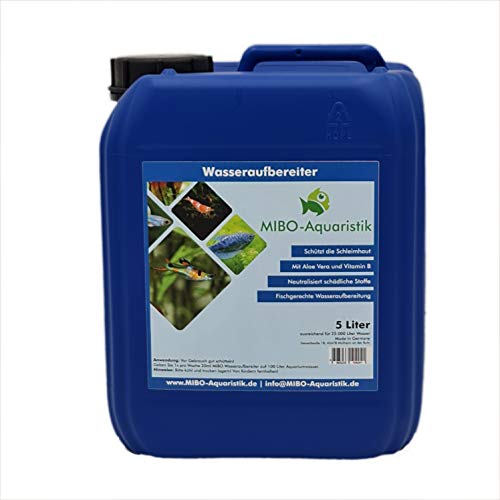 MIBO Wasseraufbereiter 5000 ml Kanister! Wasseraufbereitung ausreichend für 25.000 Liter Aquarium Wasser von MIBO-Aquaristik