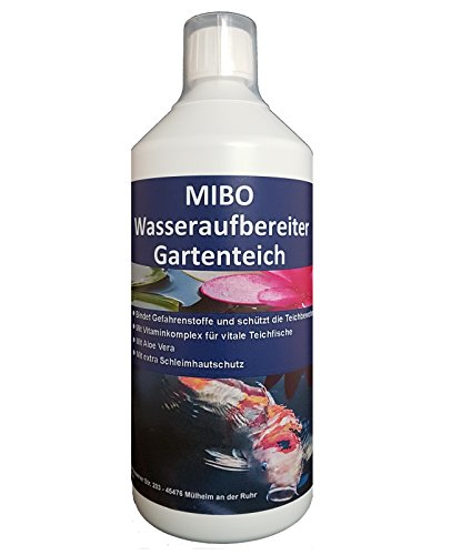 MIBO Wasseraufbereiter Gartenteich 1.000 ml für 20.000 Liter Teichpflege mit Aloe Vera und Vitamin B von MIBO-Aquaristik