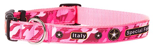 MICHI MICHI-C36 Hundehalsband Italy Special Forces, XS, rosa von MICHI