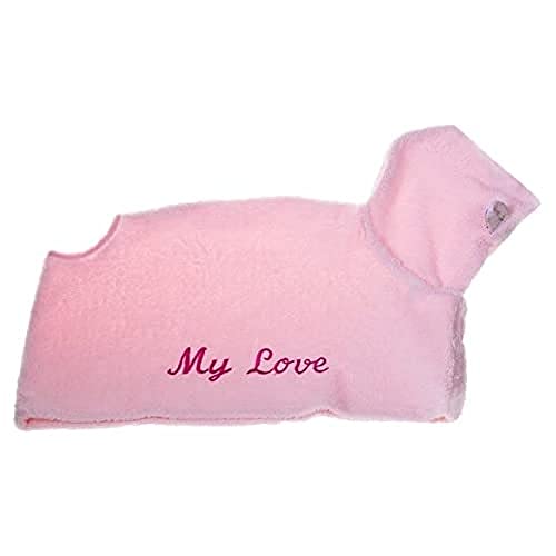 MICHI MICHI-LB04 Bathrobe My Love Pink Hund Bademantel, M von MICHI