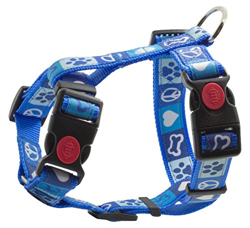 MICHI MICHI-P13 Hundegeschirr Paws, XS/S, blau von MICHI