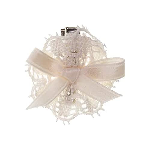 MICHI MICHI-SC103 FIOCCHETTO Pizzo Bianco Hair Pin White Lace Haarschleife für Hunde MICHI MICHI-SC103 FIOCCHETTO Pizzo Bianco Hair Pin White Lace Haarschleife für Hunde von MICHI