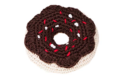 MICHI MICHI-SC108 GIOCO Crochet Donut Cioccolato Toy Chocolate Donut Hundespielzeug von MICHI