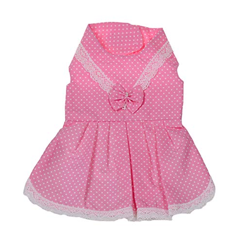 MICHI MICHI-SCAB02-M Abito POIS PUPI Dots Dress Fuchsia M Hundekleid von MICHI