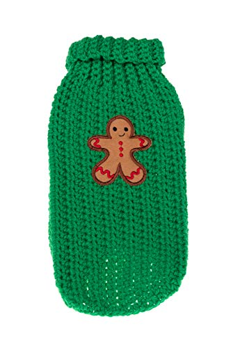 MICHI MICHI-SCMX02-M Maglione Natale Xmas Sweater Gingerbread Green M Hundepullover von MICHI