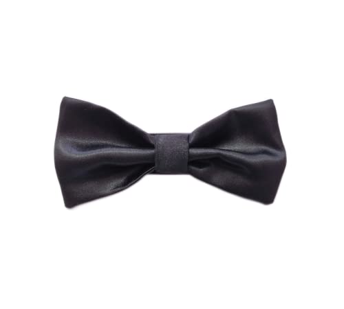 MICHI PAPILLON RASO Nero Satin Bow Tie Black L/XL Papillon per cane von MICHI