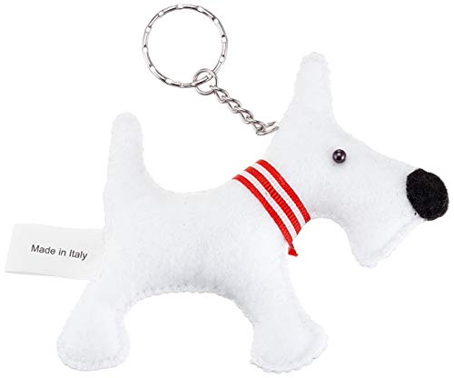 MICHI PC08 Keyring White Schnauzer Schlüsselanhänger, Geschenkidee von MICHI