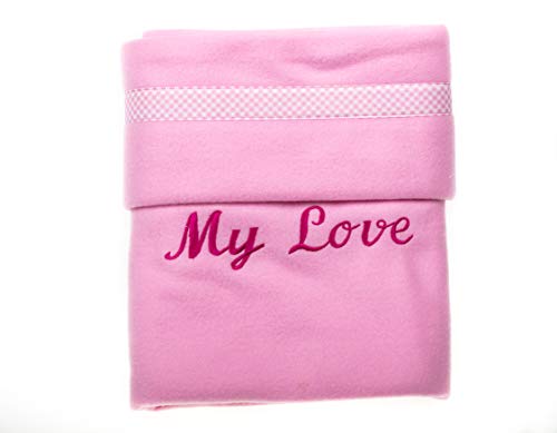MICHI SC04 Dog Blanket My Love Pink Haustier-Decke von MICHI