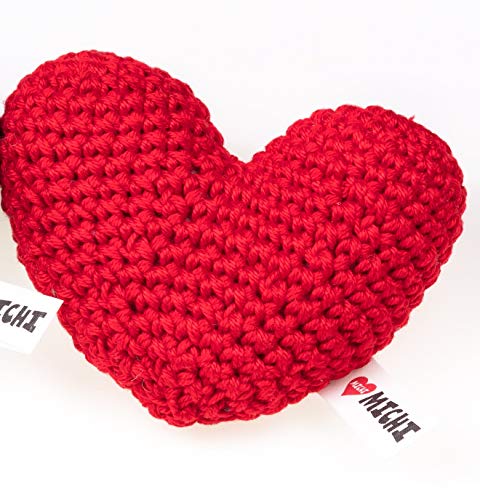 MICHI SC23 Crochet Toy Heart Red Gehäkeltes Hundespielzeug von MICHI