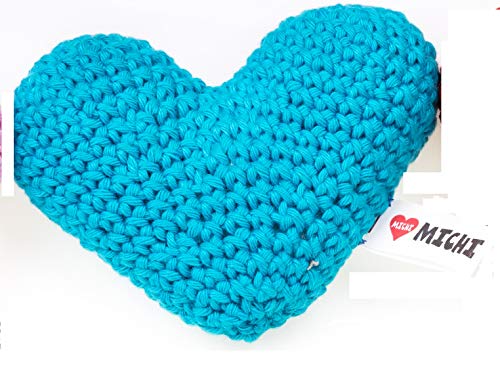 MICHI SC24 Crochet Toy Heart Blue Gehäkeltes Hundespielzeug von MICHI