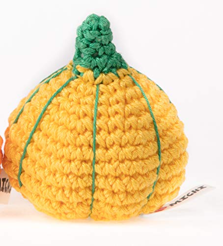 MICHI SC33 Crochet Toy Pumpkin Yellow Gehäkeltes Hundespielzeug von MICHI